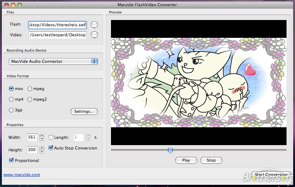 Macvide Flash Video Converter3.2.5