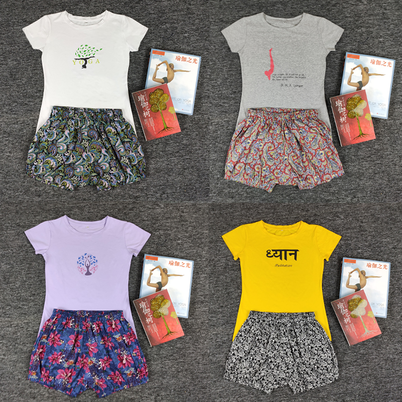 艾扬格瑜伽服的秘密武器：纯棉短裤+灯笼裤，高弹力防走光，吸汗神器！