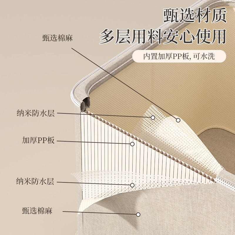 衣柜内衣收纳盒大容量棉麻抽屉分隔，拯救杂乱无章的内衣世界！内衣整理神器来啦！✨