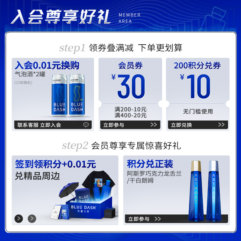 BLUE DASH布鲁大师微醺气泡酒：低度鸡尾酒界的清新之选，330ML装的微醺体验