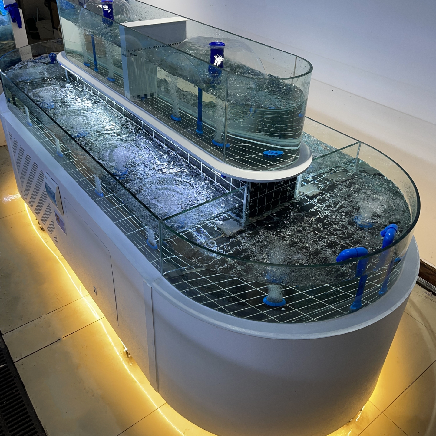 饭店海鲜池移动制冷海鲜缸：解锁生鲜美食新体验，超市里的海鲜盛宴！