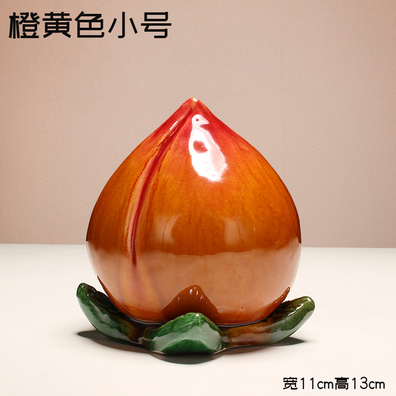 陶瓷寿桃摆件：客厅玄关的艺术升华，非遗传承的高端典范！