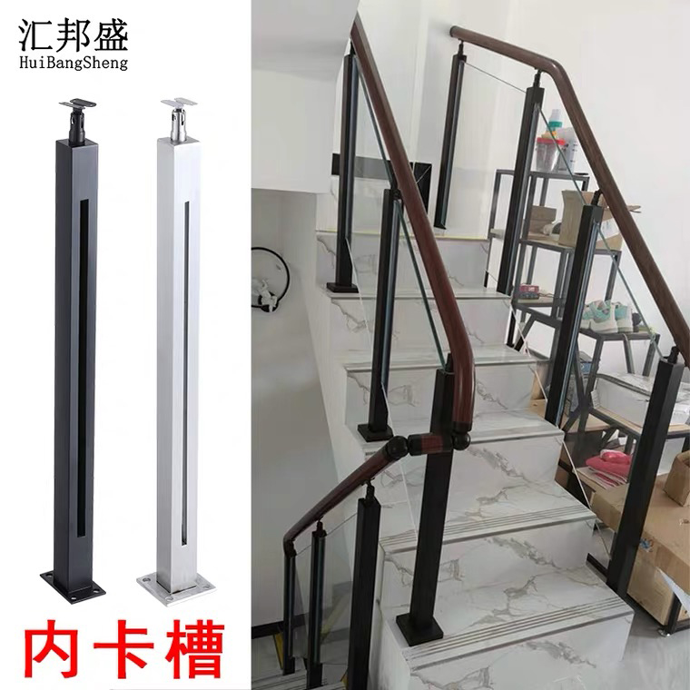 304不锈钢扶手栏杆太香了！阳台玻璃护栏U型槽高级立柱实测分享