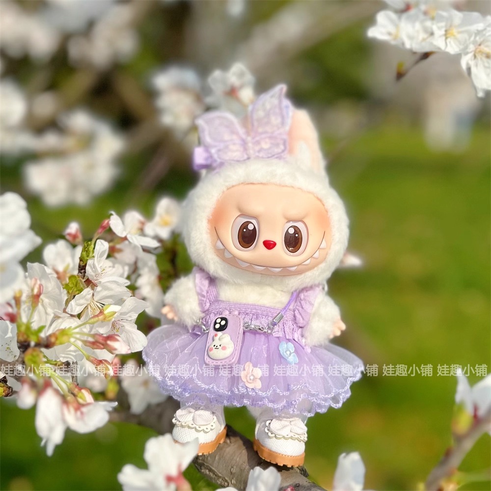 labubu紫色蝴蝶花仙子连衣裙：梦幻公主裙，点亮童年童话梦✨