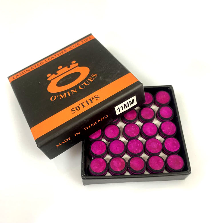 O&#x27;min奥秘皮头10mm11英式斯诺克台球杆枪头美式黑八杆头双色皮头：台球高手的秘密武器！