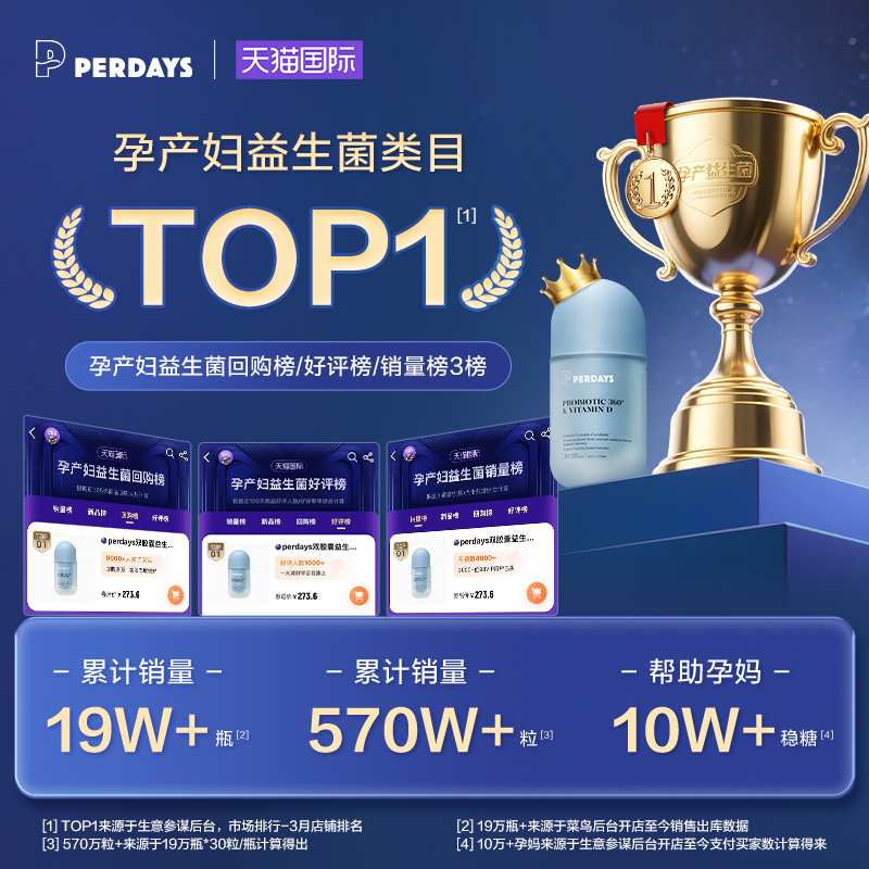 perdays双胶囊益生菌维生素D：孕期女神必备，控糖调肠胃，守护母婴健康