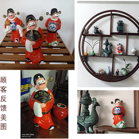 天津泥人张彩塑：喜庆礼品、结婚周年纪念，手工彩绘的非遗魅力