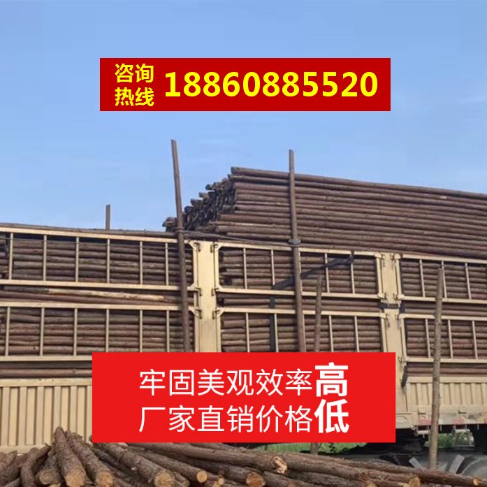 园林河道围栏木桩太香了！防风稳固+颜值在线，绿植养护必备神器！