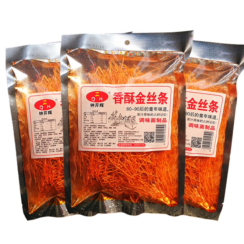 香酥金丝条辣条：90后的童年记忆，80后的怀旧味道，葫芦香菇丝带你回味经典