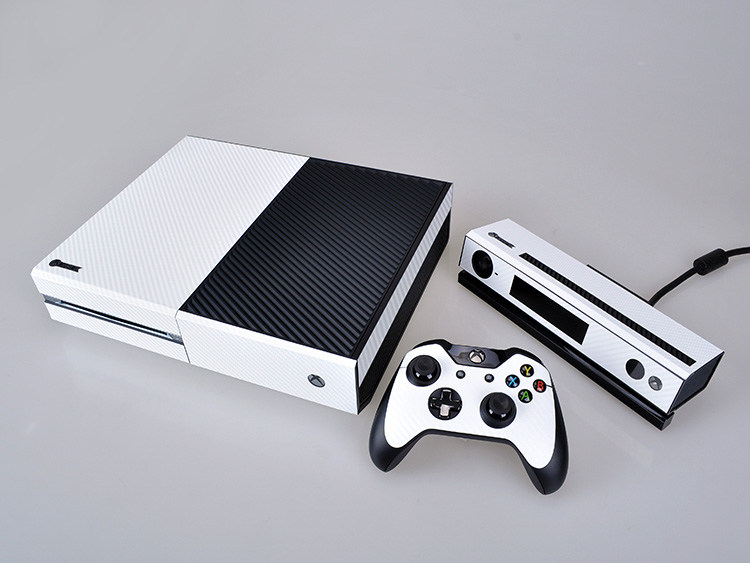 XBOXONE碳纤维贴纸+保护膜=完美痛机改造大法！