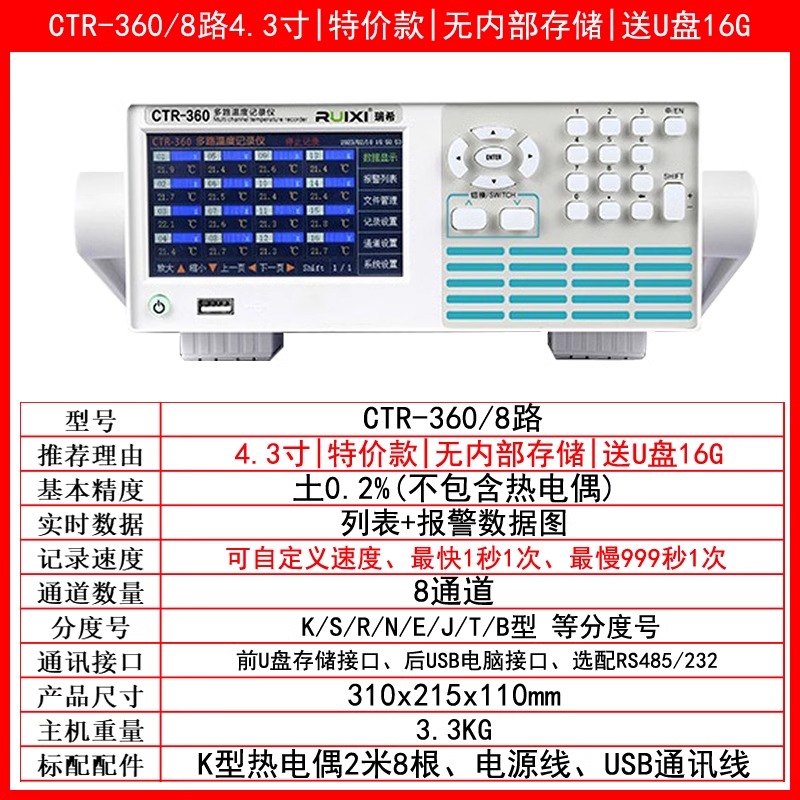 工业级多路温度记录仪TR6010A：专业温度监控神器，让生产更安心！️