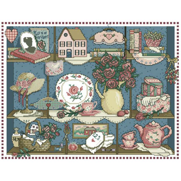 十字绣重绘电子图源文件含线量杂志-昨日系列之排排坐，复古风潮席卷而来！