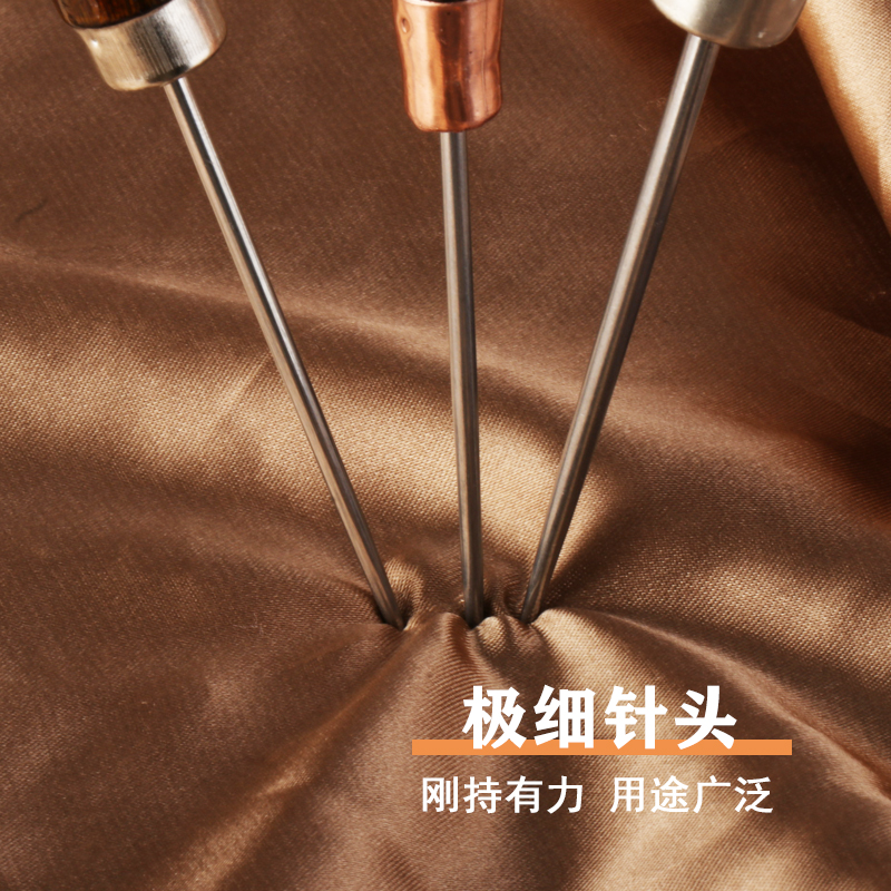 特细加长打孔锥子针：老式木柄针锥，穿针打孔神器，全钢打造，包邮到家！