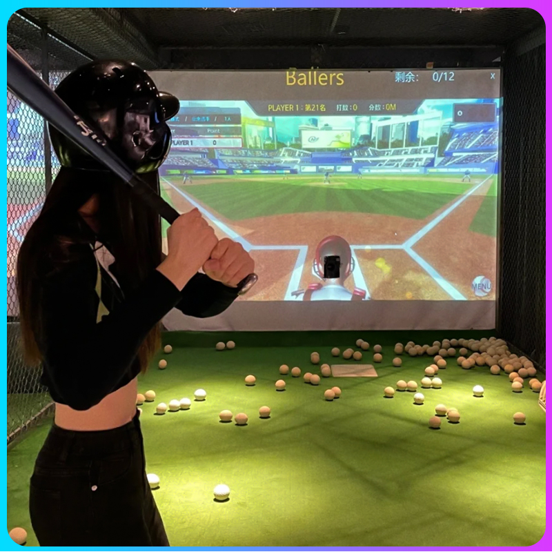 模拟棒球互动投影：在家也能享受专业级打击体验！⚾️