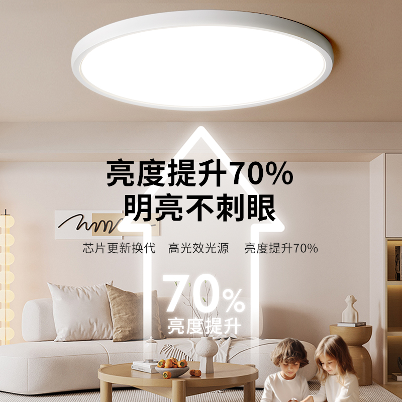 2025新款奶油风LED吸顶灯：现代简约家居照明新风尚！
