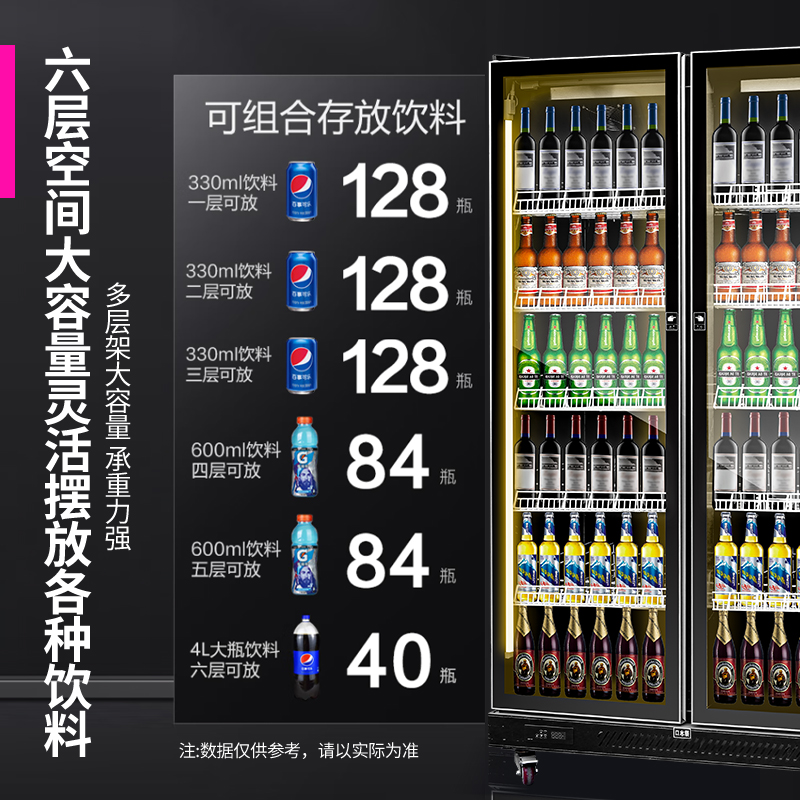啤酒柜饮料柜太香了！全屏展示+风冷保鲜，网红冰柜真香预警