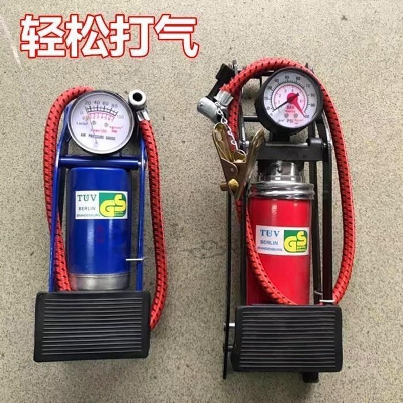 脚踏打气筒：迷你便携充气神器，让出行无忧无虑！