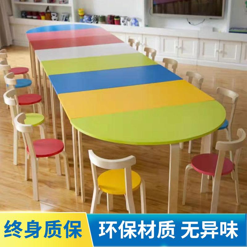 实木幼儿园儿童绘画美术桌子：艺术启蒙，从一张好桌开始！