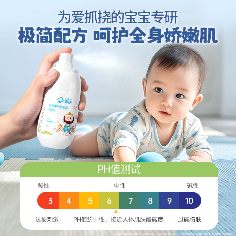 WVIP雾净儿童除菌液0酒精驱蚊喷雾！宝宝户外防蚊神器，宝妈必入！