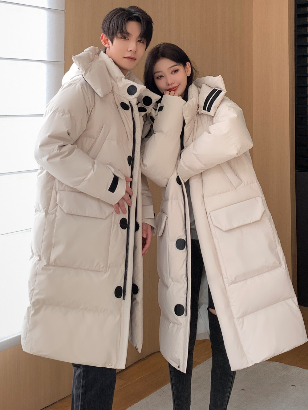 冬季零下40度防寒工装羽绒服，情侣装东北抗寒神器，过膝长款外套