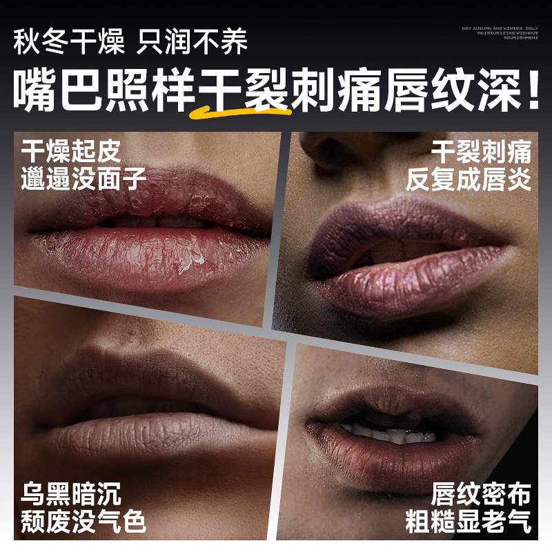 左颜右色男士玻尿酸润唇膏：秋冬必备，告别干裂唇，男神魅力全开
