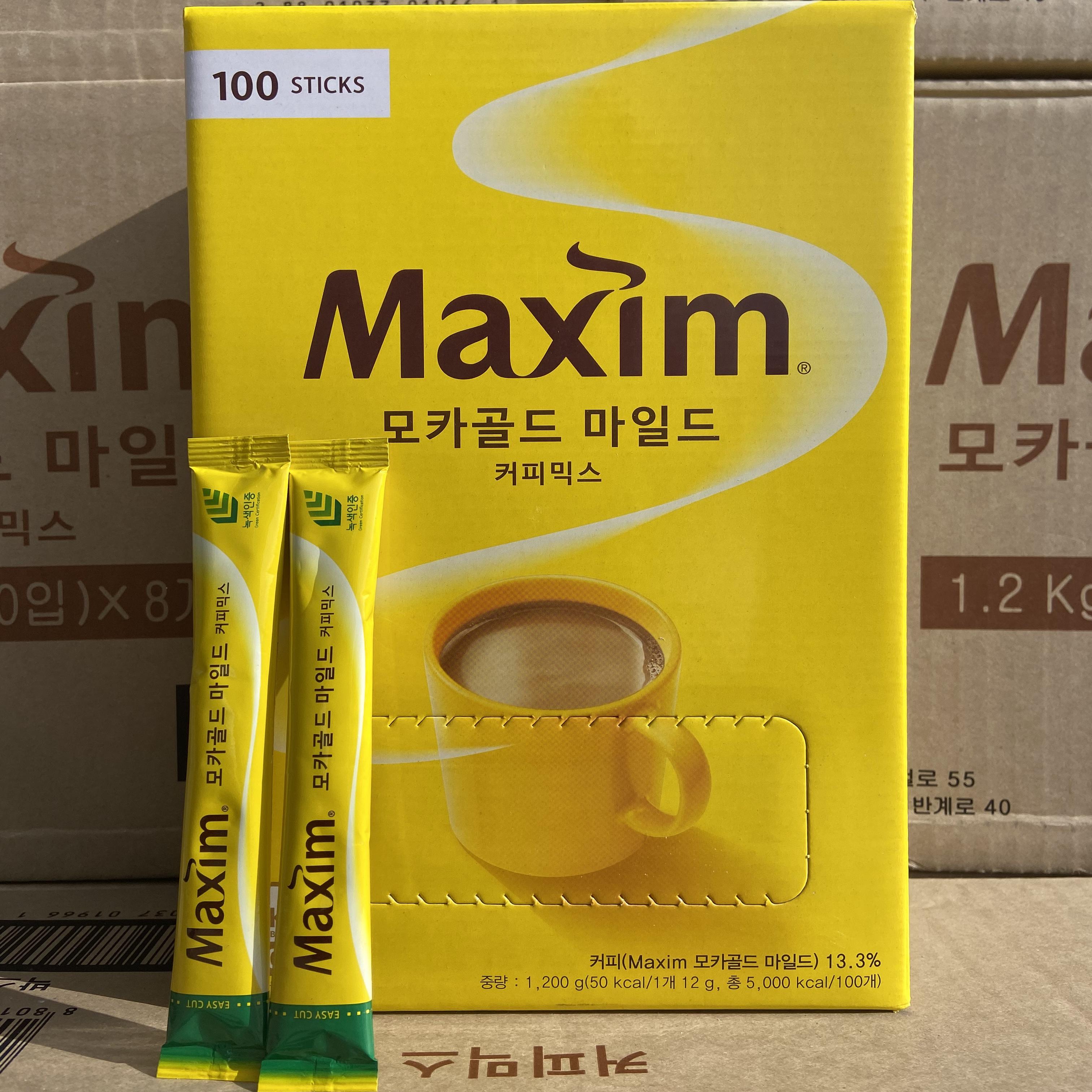 韩国进口麦馨咖啡粉Maxim三合一摩卡速溶100条礼盒装黄盒麦馨咖啡：解锁咖啡新体验，你还在等什么？