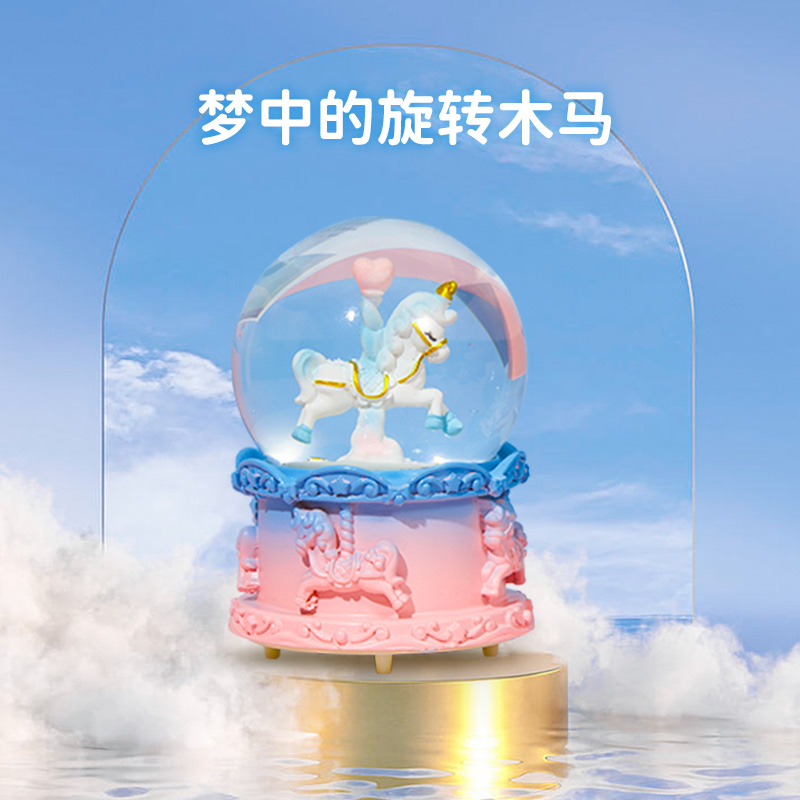 圣诞节水晶球飘雪旋转摆件音乐八音盒：打造梦幻圣诞，点亮你的平安夜