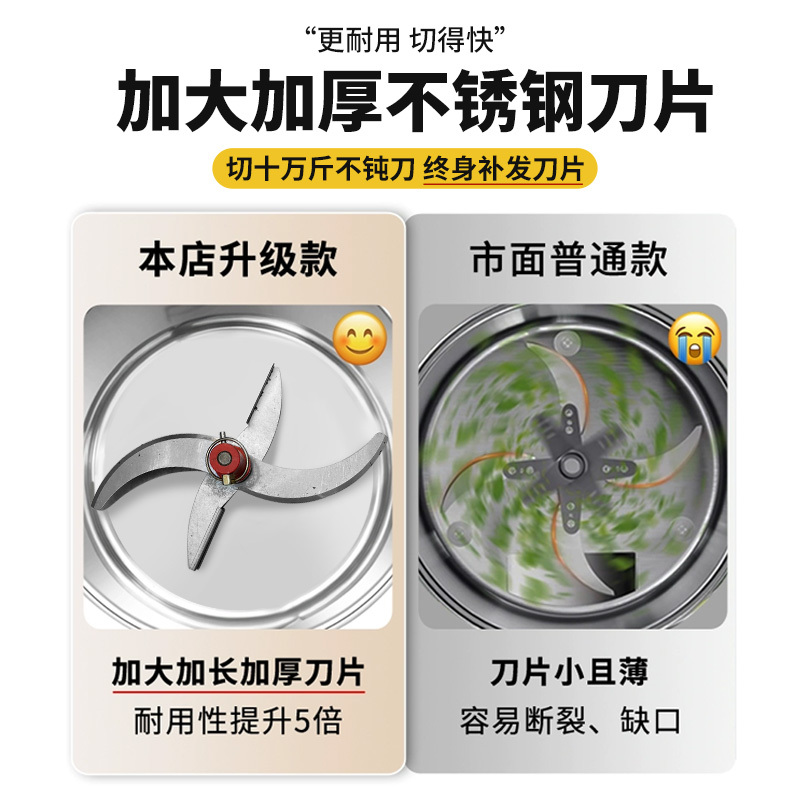新型鸡鸭鹅不锈钢桶式切菜机：厨房神器，轻松搞定一切食材！