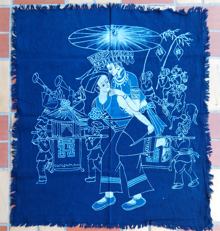 贵州苗族手工蜡染壁画：民族风情装点你的家居生活✨