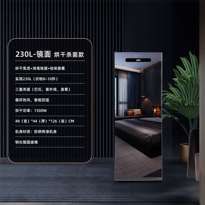 AYHY双开门烘干机：家庭衣物护理新革命，大容量镜面设计，消毒杀菌，呵护每一件衣物！