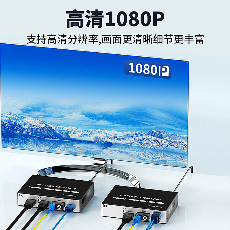 HDMI视频光端机光纤收发器延长器FC接口，单芯单模20KM高清RS232，传输神器大揭秘！