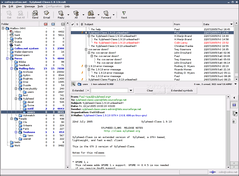 Claws Mail For Linux3.13.1