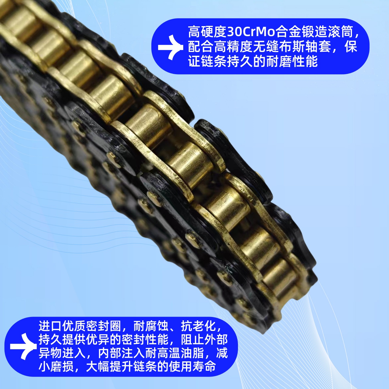 豪爵DR160/160S DR150/150S链盘套链静音齿轮三件套油封链条，让你的摩托车从此告别噪音！