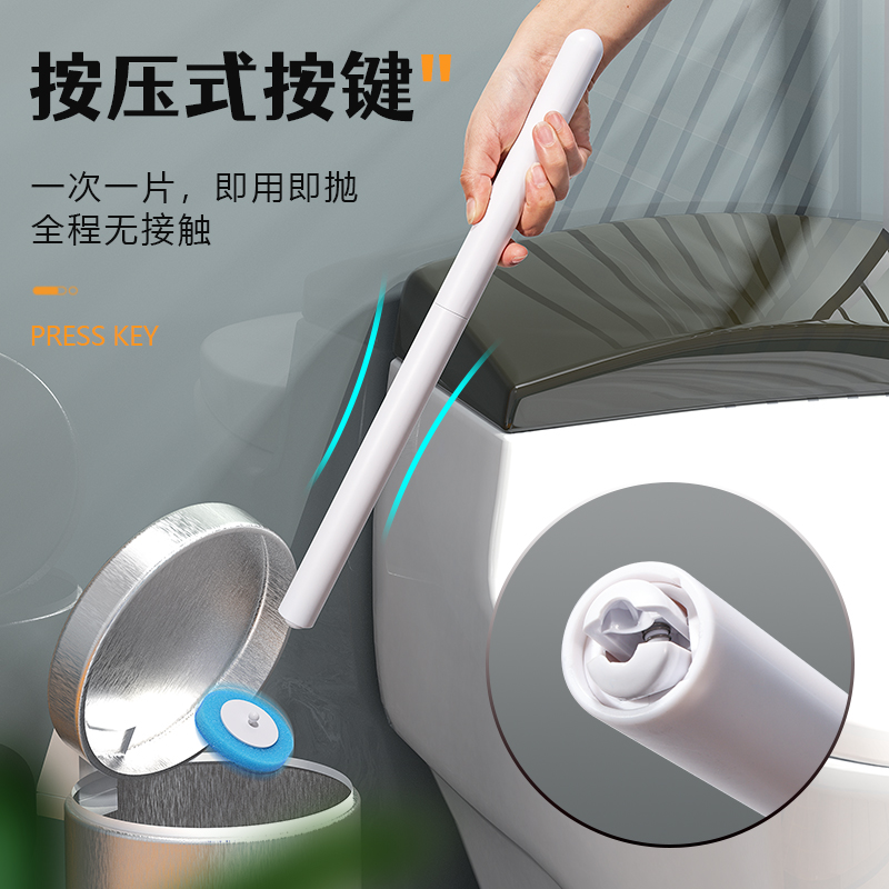 2025新款一次性马桶刷壁挂式：家用卫生间清洁神器，无死角洗厕所新体验！