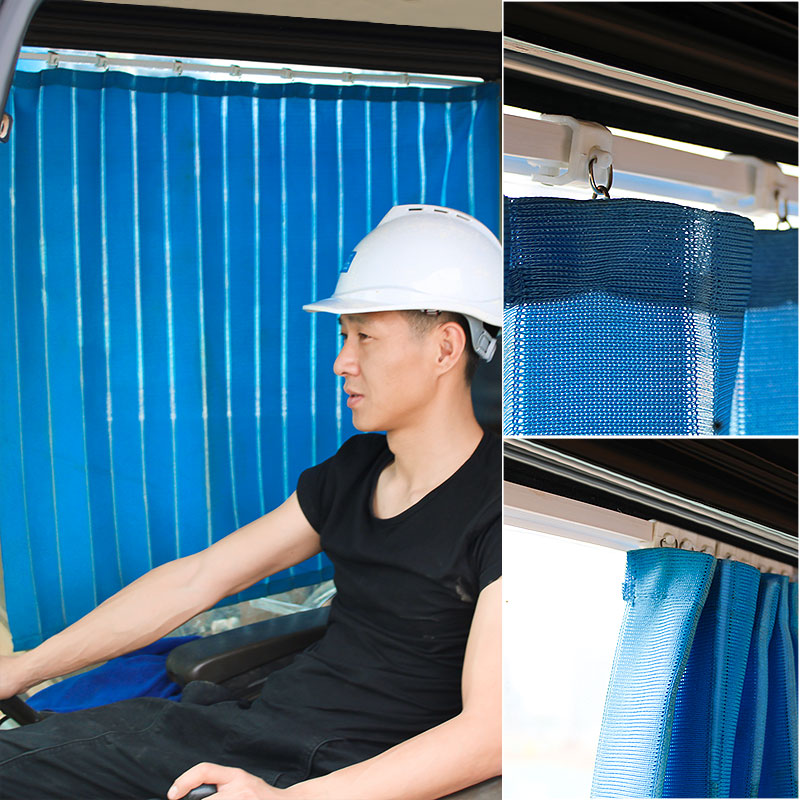 定制挖掘机遮阳帘：卡特三一徐工日立小松免打孔防晒窗帘，驾驶室用品新升级！☀️