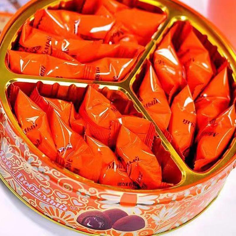 俄式风味莫依的爱牌铁盒松露榛仁巧克力糖果零食手拎袋伴手礼，甜蜜的异国风情之旅✨