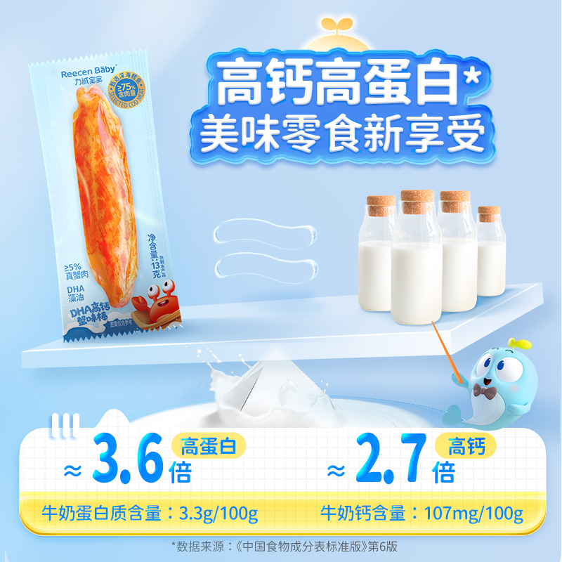 力诚宝宝DHA高钙蒸蟹柳：宝宝零食新选择，妈妈放心好帮手