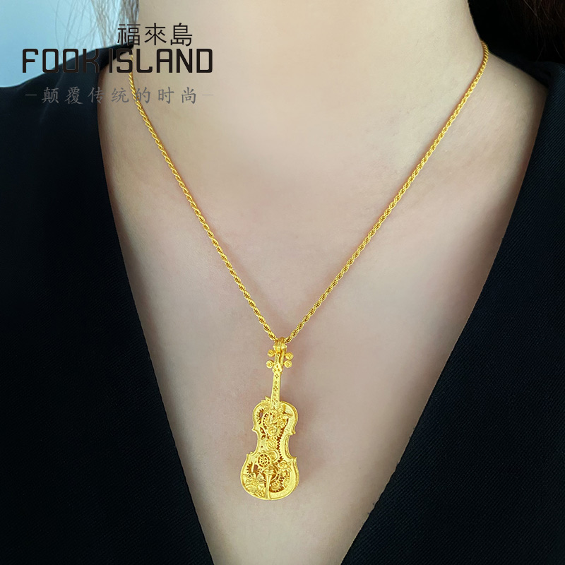 福来岛黄金胸针：法国小姐足金999，时尚百搭的黄金首饰新宠！