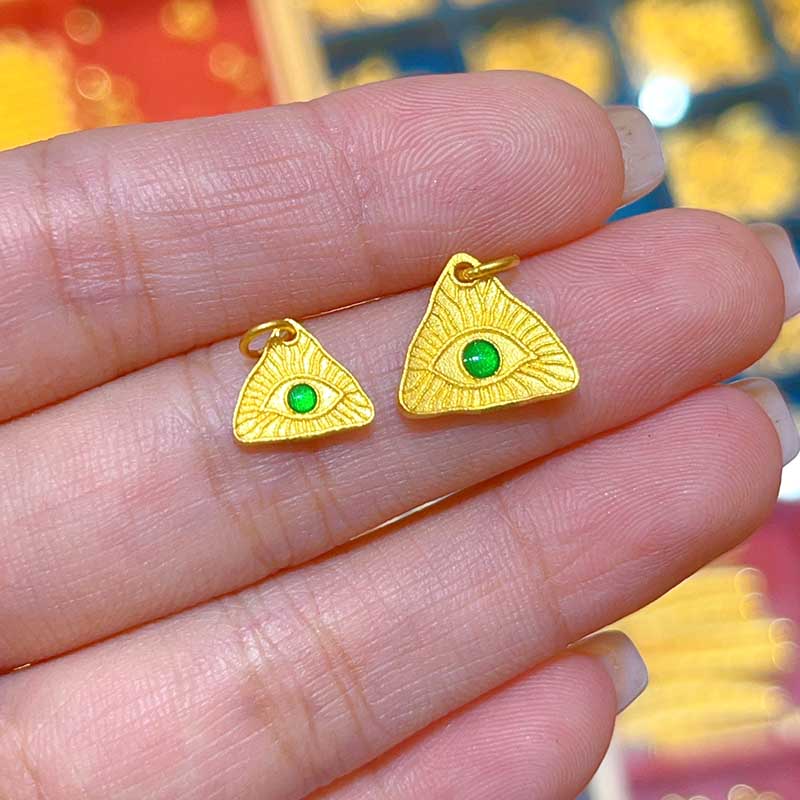 古法高温烧蓝黄金恶魔之眼手链：神秘魅力，转运加持！✨