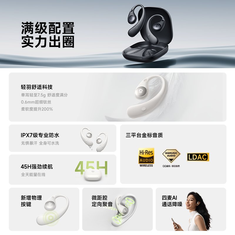SUUNTO颂拓WING骨传导耳机：运动中的音乐伴侣，解放耳朵新体验！‍♂️