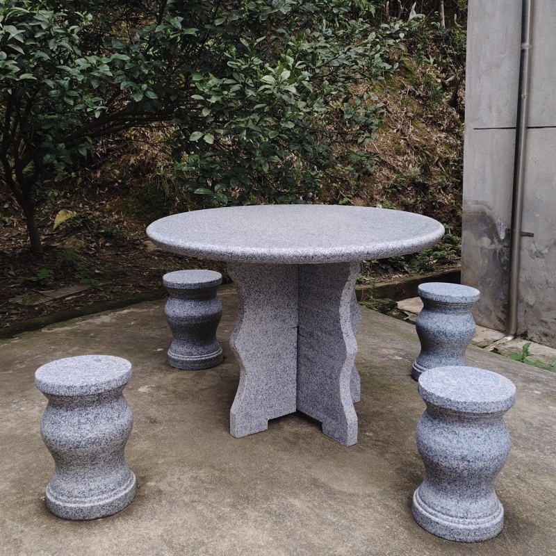 天然花岗岩石桌石凳：打造庭院花园的自然风情，别墅户外公园必备神器！