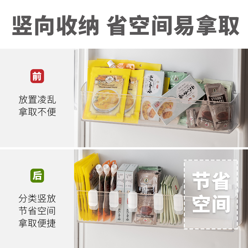 冰箱侧门收纳革命：分隔板、夹子、自由组合配件，让你的食材井井有条！