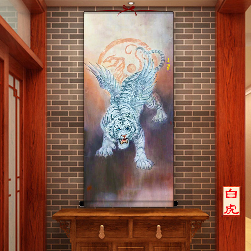 青龙白虎朱雀玄武挂画：解锁上古神兽的神秘力量，风水布局必备神器！焚烧