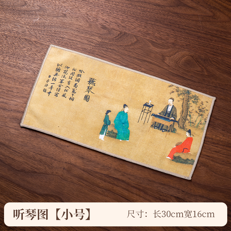 新中式超强吸水茶巾：古画禅意，干泡茶席的美学革命