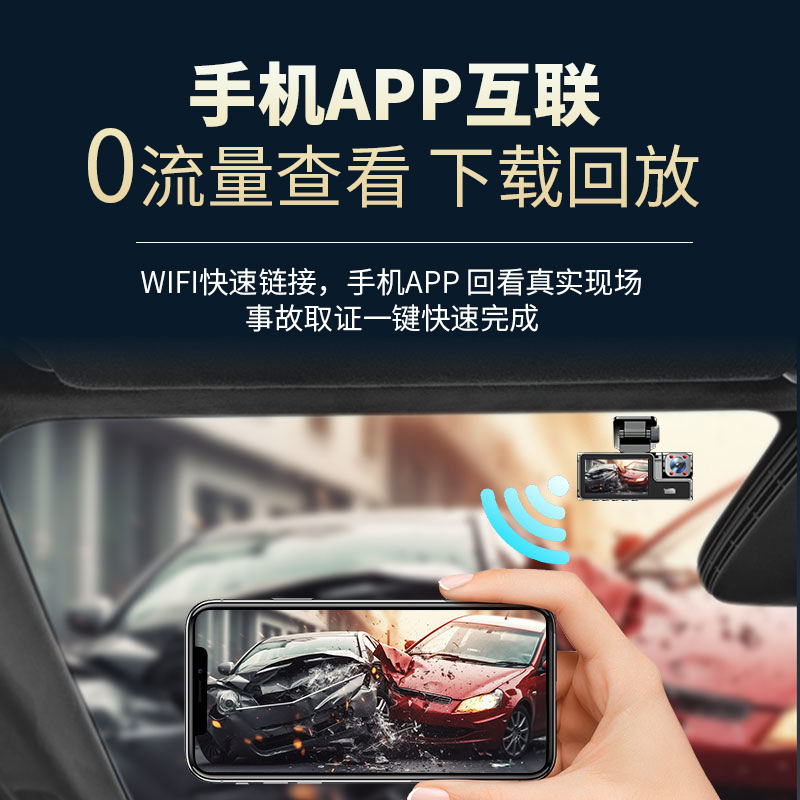 三镜头4G安卓13系统12寸4+64GB大内存投屏Carplay行车记录仪手机，智能驾驶新标配！✨