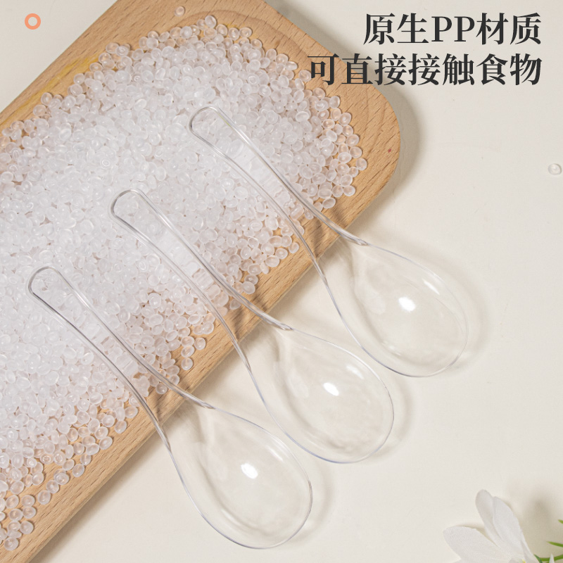 一次性勺子冰激凌蛋糕甜品勺水果捞叉勺外卖商用汤匙独立包装调羹：解锁美食新体验，环保又便捷！