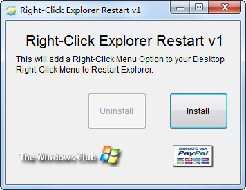 重启资源管理器(Right-Click Explorer Restart)v1.0