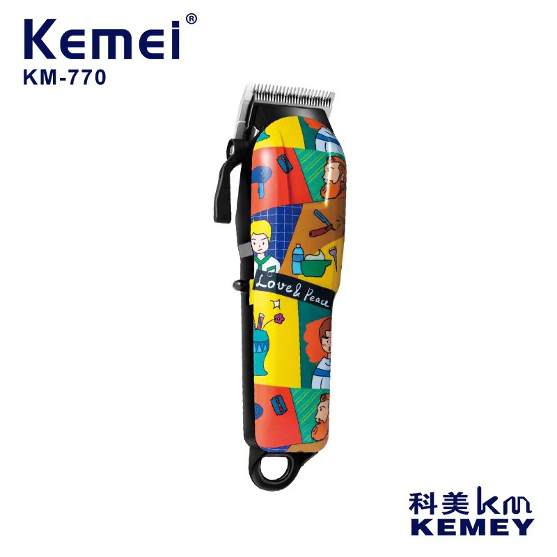 Kemei充电式涂鸦图案电动理发器：潮流新宠，剪出个性新风格！✨
