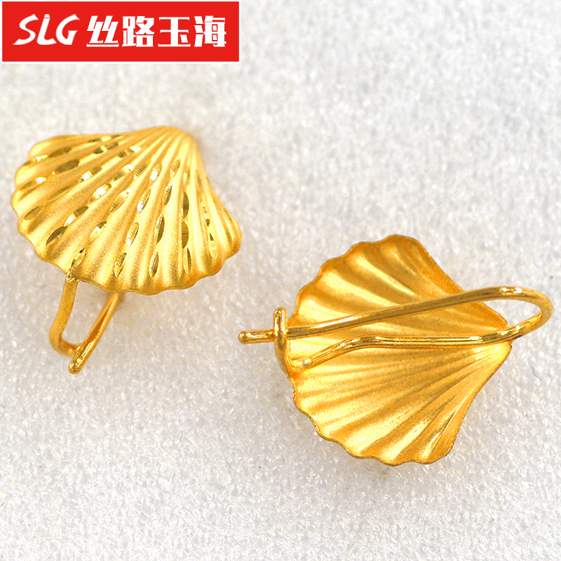 丝路玉海黄金耳钉：给妈妈的时尚礼物，999足金闪耀你的个性贝壳款✨