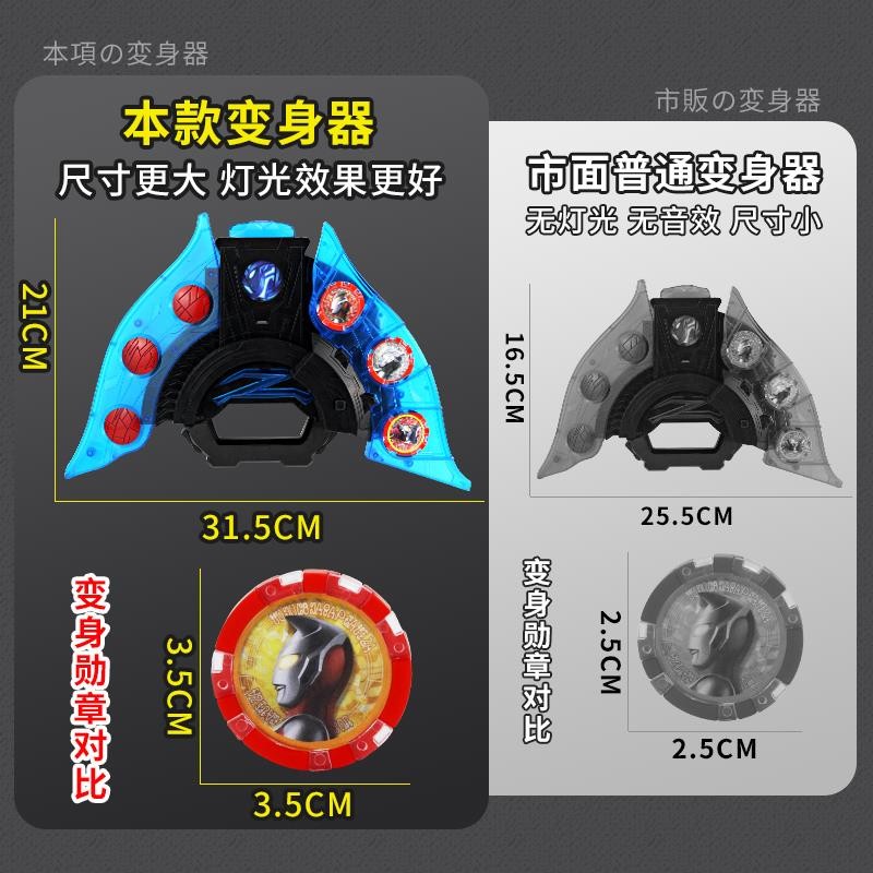 泽塔变身器勋章全套，奥特曼迷必备收藏！